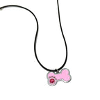 Scene Pink Crystal Bone Pendant Necklace