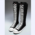 Scene Women's Knee-High Canvas Lace-Up Boots