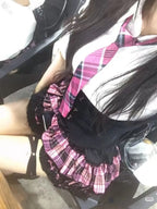 Scene Black and Pink Plaid Ruffle Layered Mini Skirt