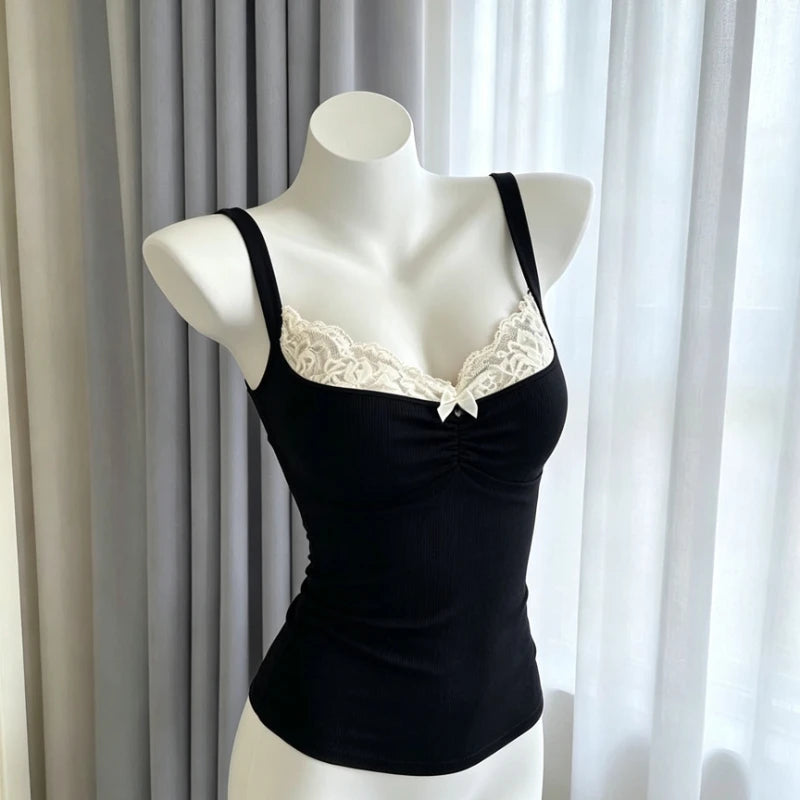 Scene Women's Leopard-Print Lace-Trim Camisole Top