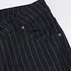 Scene Women’s Black Pinstripe Low-Rise Bootcut Jeans
