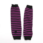 Scene Striped Knit Fingerless Arm Warmers – 32 cm