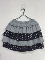 Scene Women's Y2K Polka Dot Ruffle Mini Skirt