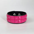 Scene Hot Pink Pyramid-Stud Adjustable Cuff Bracelet