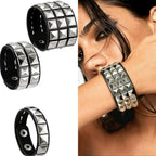 Scene Punk Pyramid Stud Leather Bracelet - 1, 2 or 3 Row