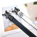 Scene Skull Studded PU Belt with Rivets
