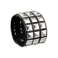 Scene Punk Pyramid Stud Leather Bracelet - 1, 2 or 3 Row