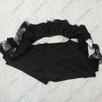 Scene Women's Black and White Plaid Lace-Trim Mini Skirt