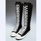 Scene Women's Knee-High Canvas Lace-Up Boots