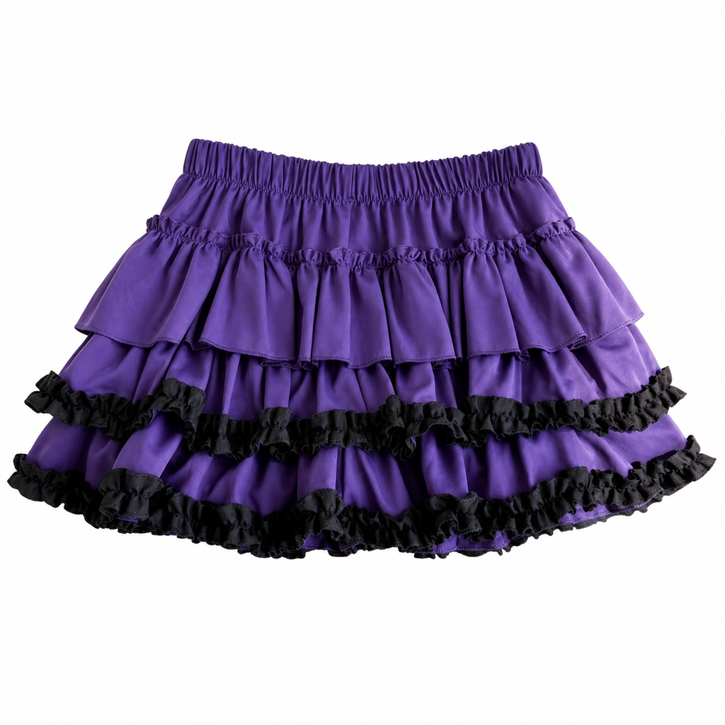 Women's Tiered Ruffle Mini Skirt - One Size