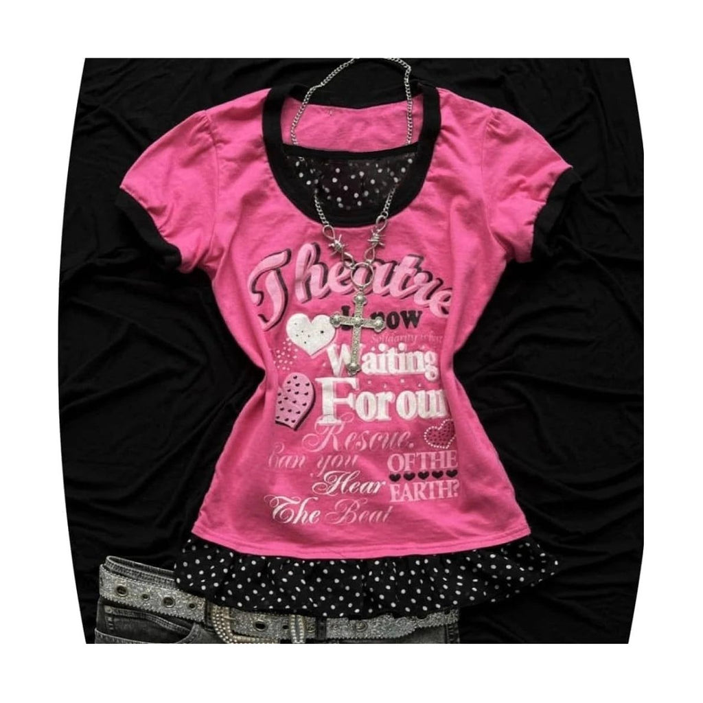 Women's Geometric Polyester T-Shirt — product detail