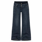 Women's Low-Rise Washed Micro-Flare Jeans
