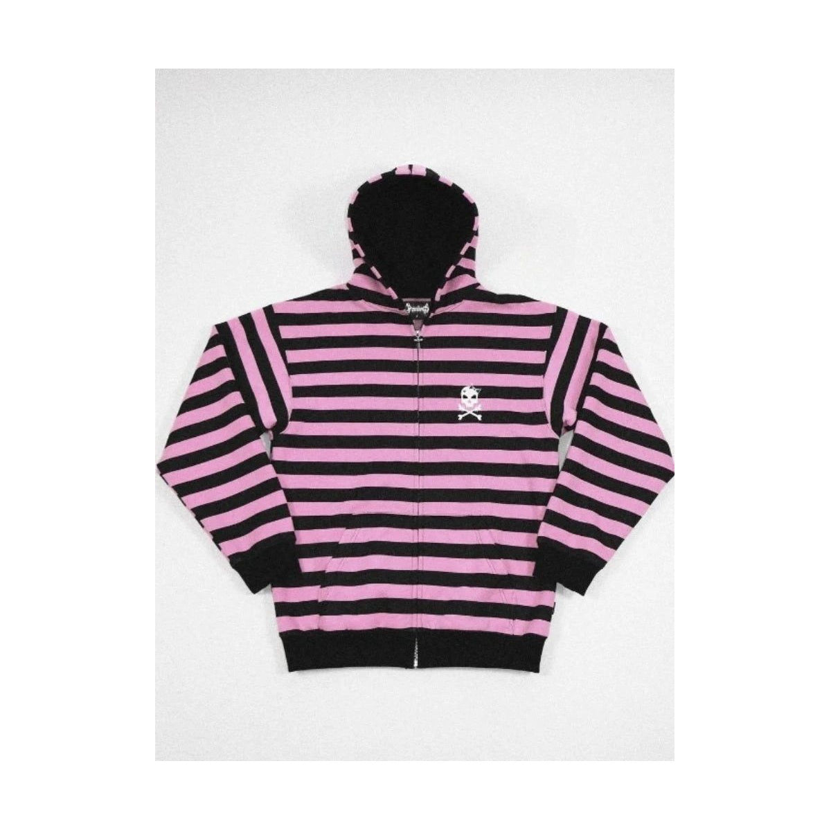 Pink Striped Women's Sweatshirt — High Street — product view