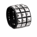 Punk Pyramid Stud Leather Bracelet - 1, 2 or 3 Row