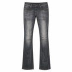 Women's Low-Rise Black-Gray Flared Jeans