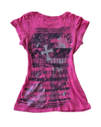 Women's Rose Y2K Fitted Print T-Shirt