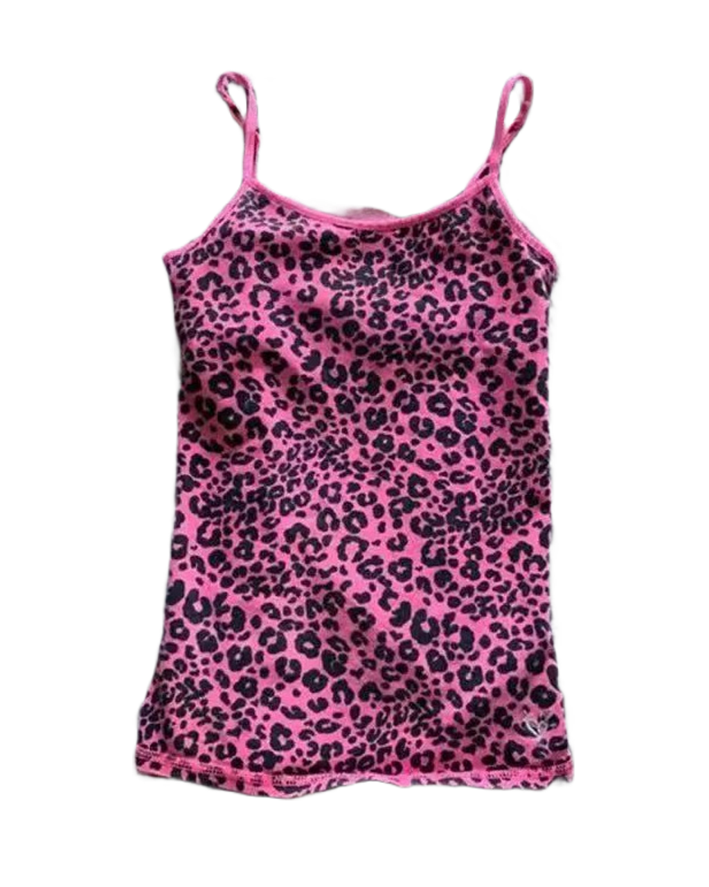 Casual Pink Fitted Leopard-Print Camisole