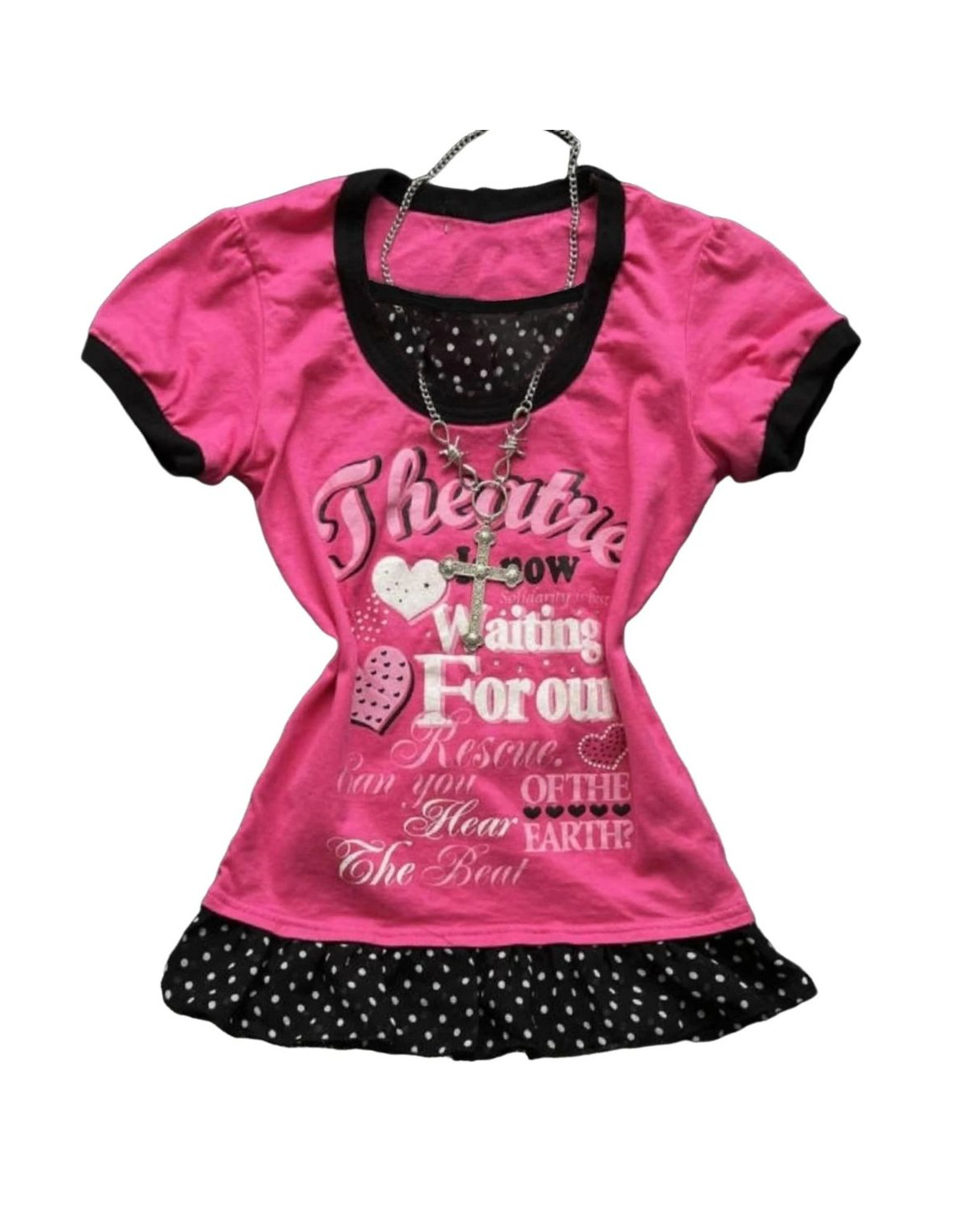 Women's Geometric Polyester T-Shirt